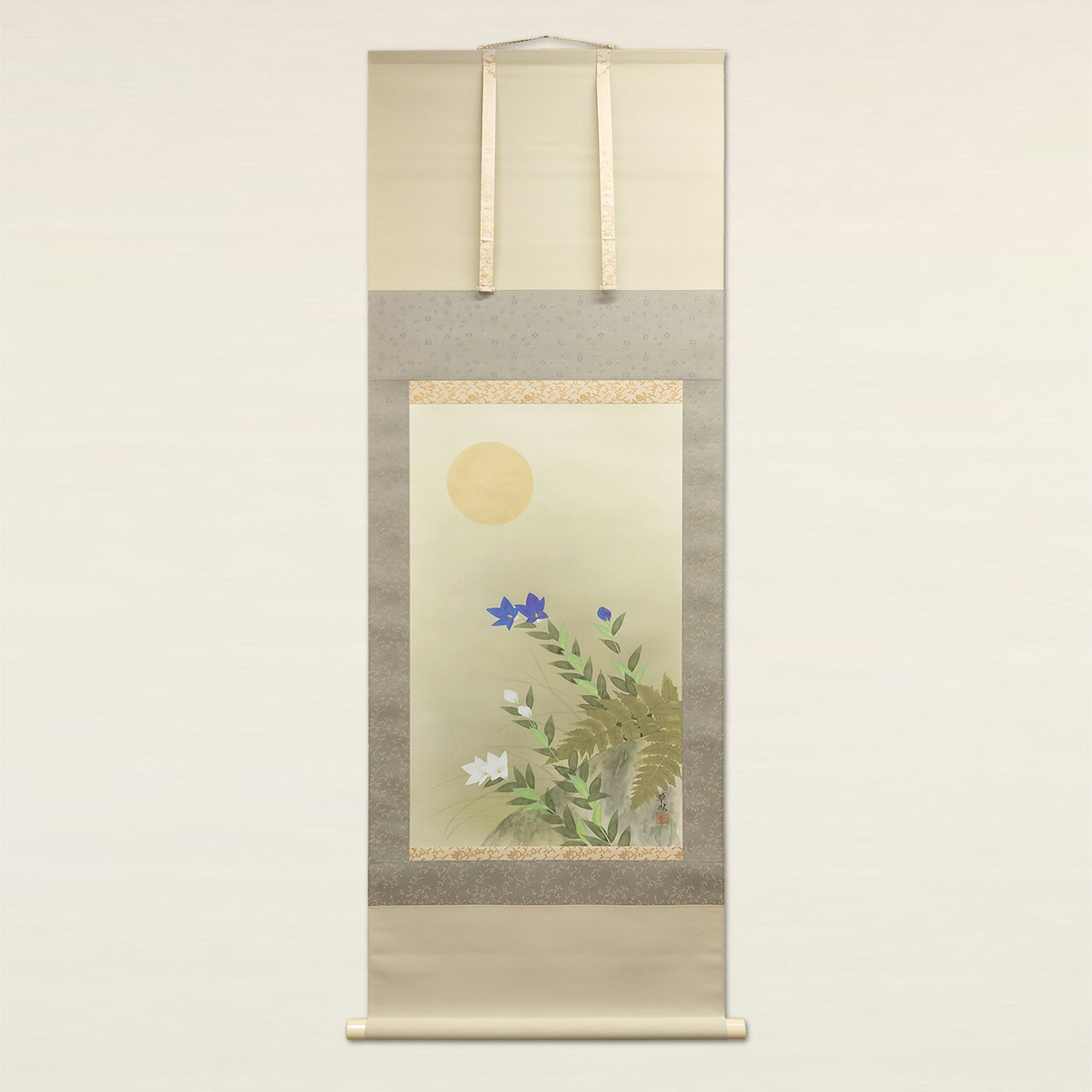 月に桔梗　Bellflower and the Moon
