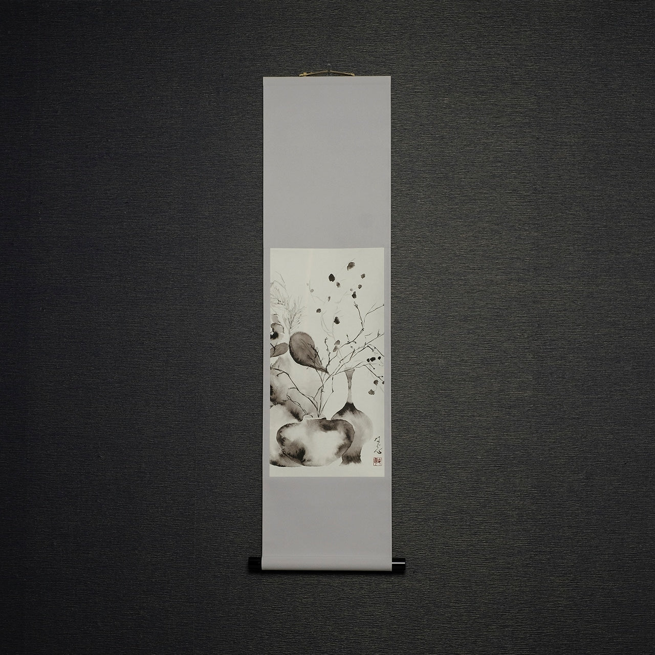 墨花-グレー　Ink Flower-gray