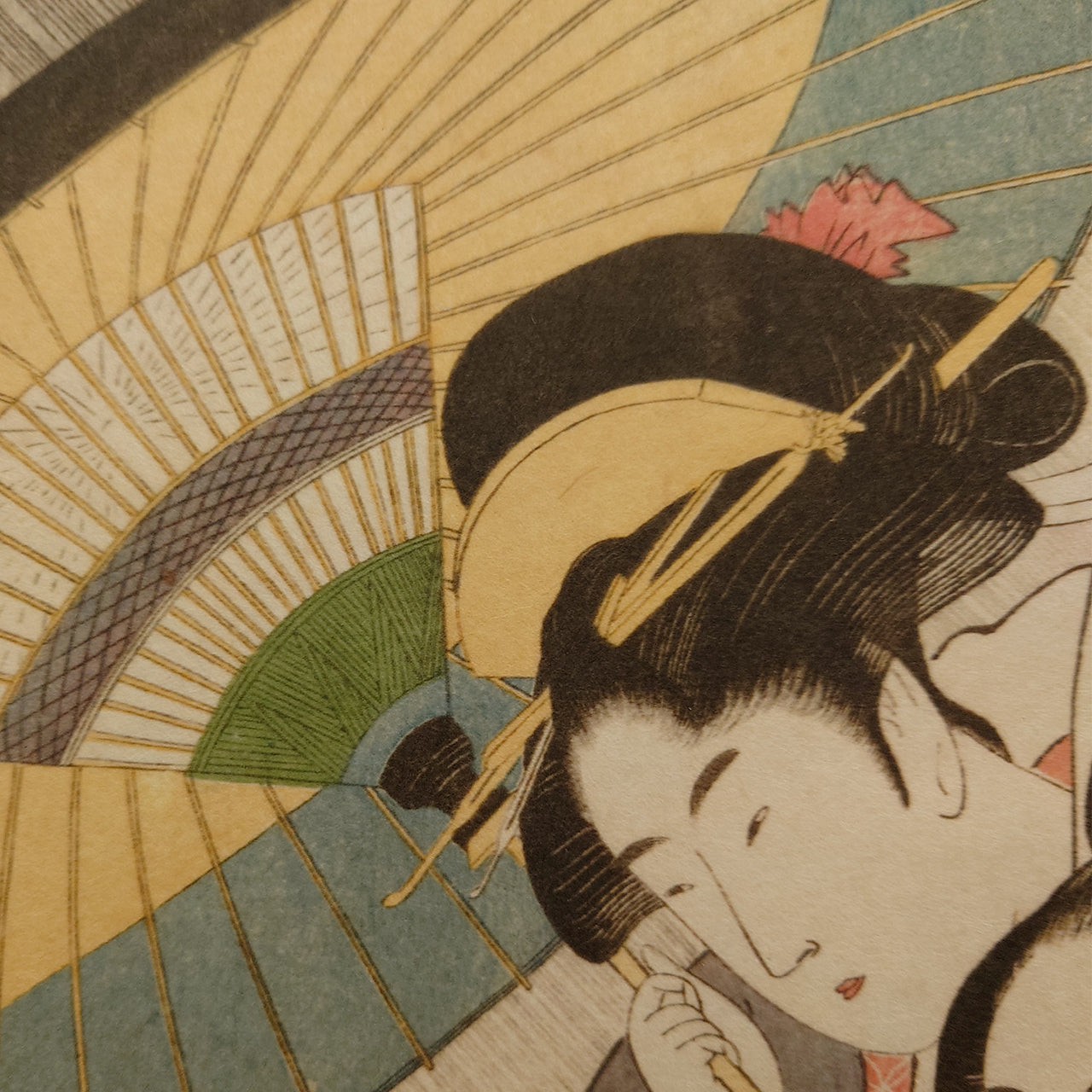 夜の雨に芸者と三味線箱を持つ女 / Geisha and Attendant on a Rainy Night