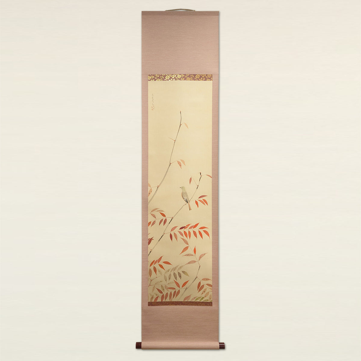 秋色小禽 / Autumn Bird and Red Leaves
