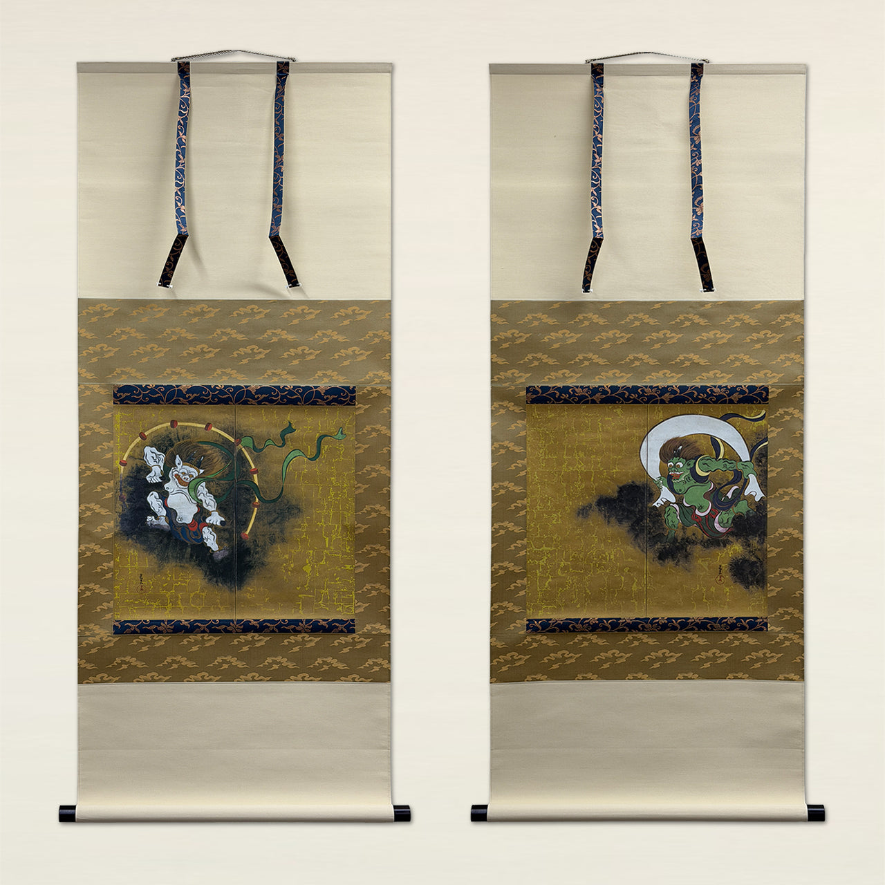 風神雷神図（対幅）/ Wind God and Thunder God (Pair of Scrolls)