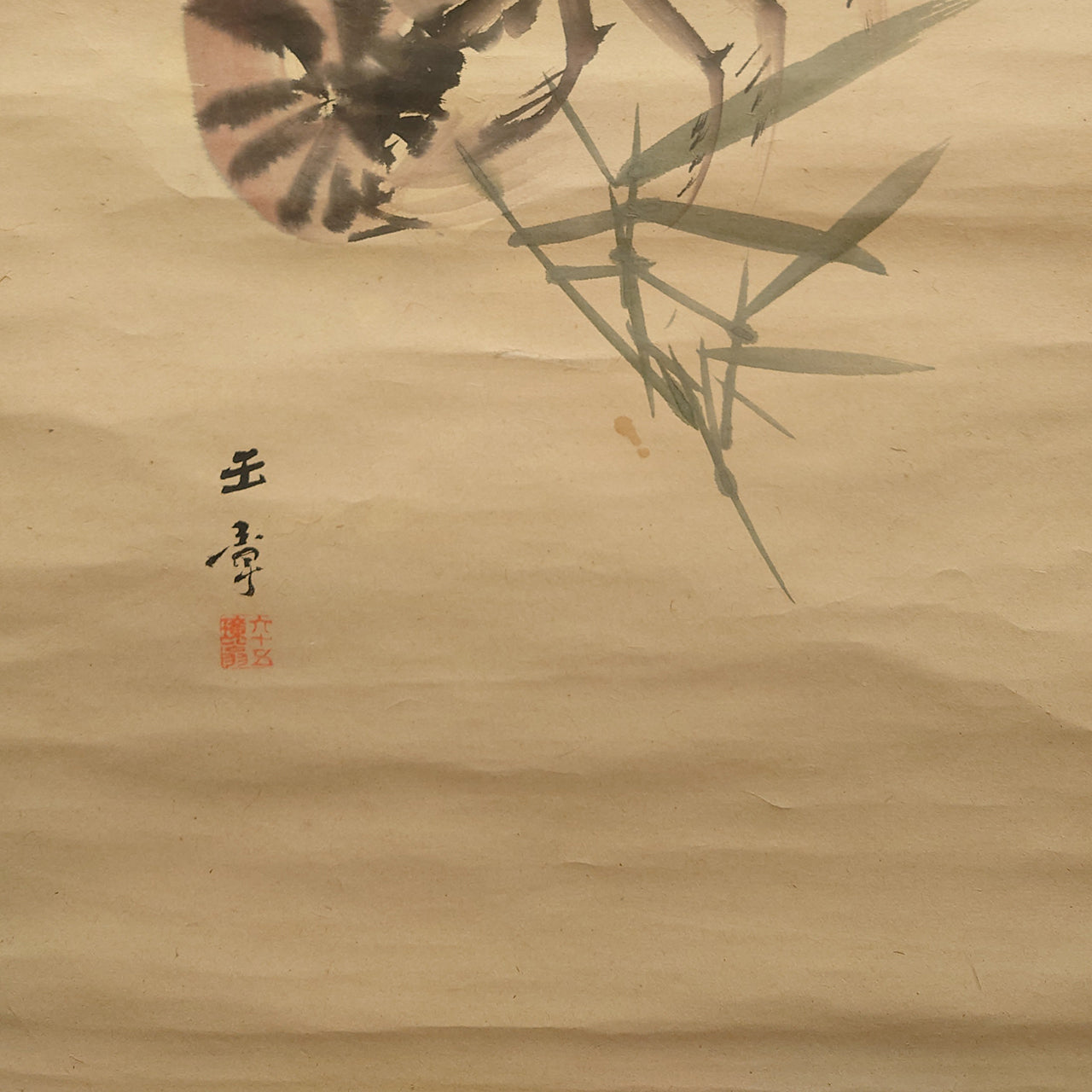 藤花弁海老（対幅） / Wisteria and Spiny Lobster (Pair of Scrolls)