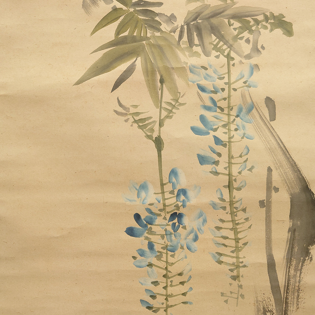 藤花弁海老（対幅） / Wisteria and Spiny Lobster (Pair of Scrolls)