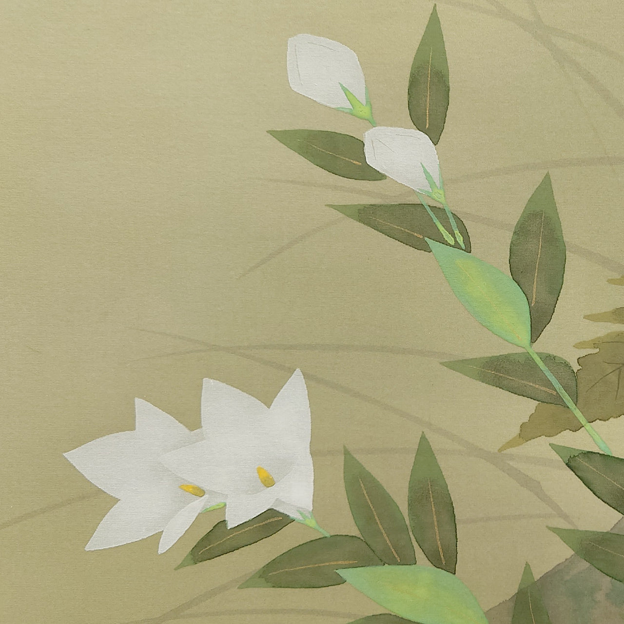 月に桔梗　Bellflower and the Moon