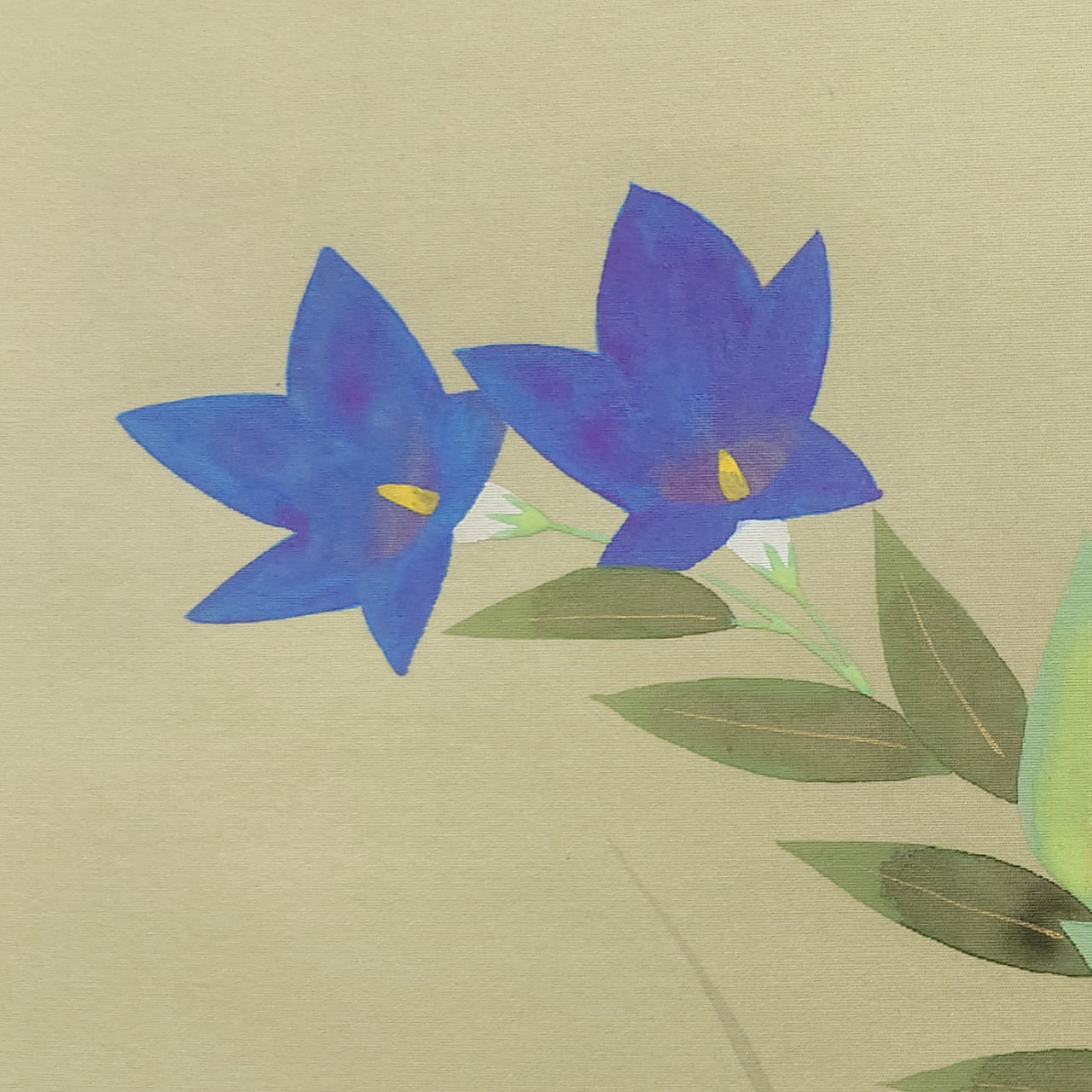 月に桔梗　Bellflower and the Moon