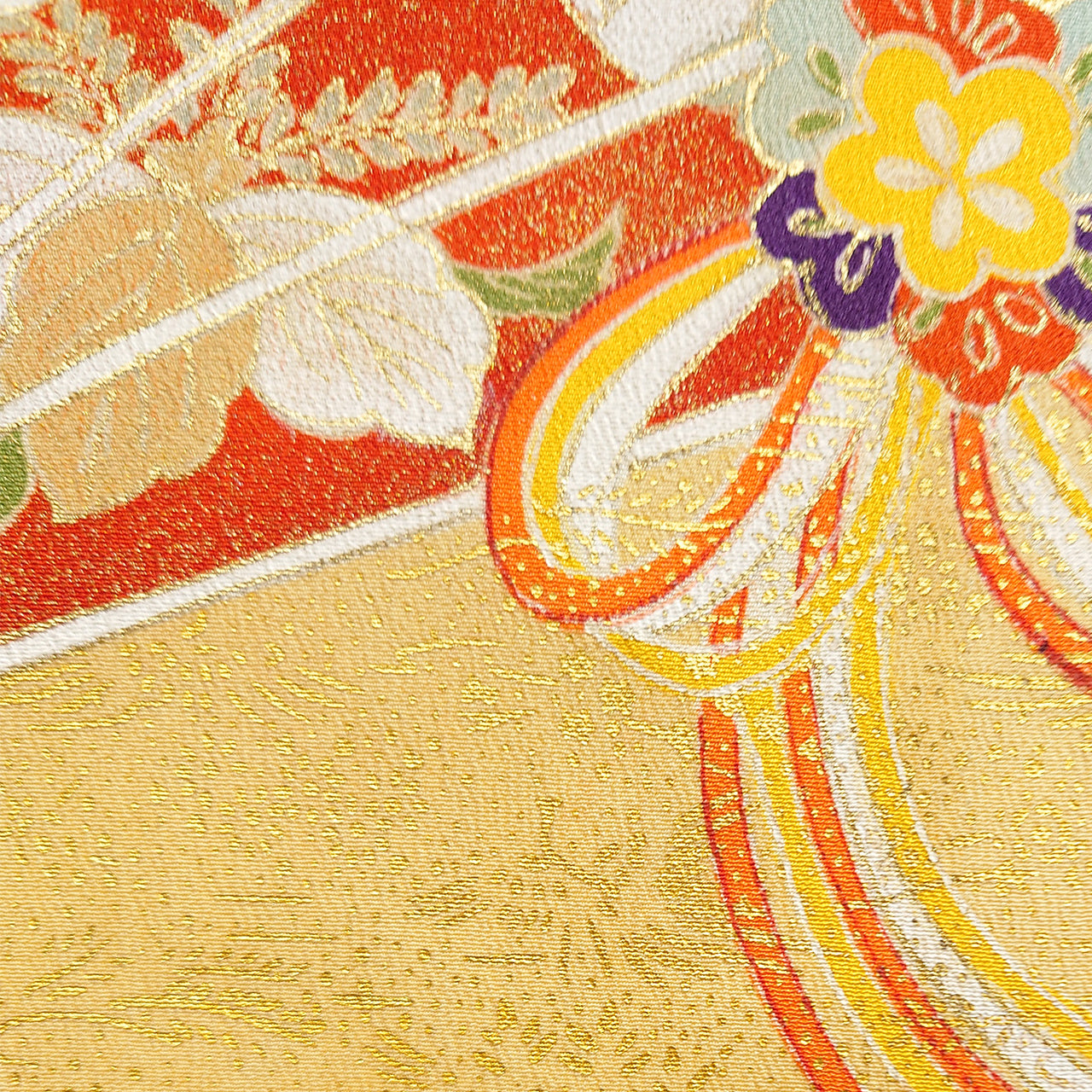 扇-着物軸　Fan:Vintage Kimono