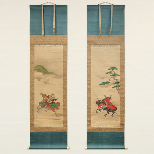 衣川合戦図（対幅）/ The Battle of Koromogawa (Pair of Scrolls)