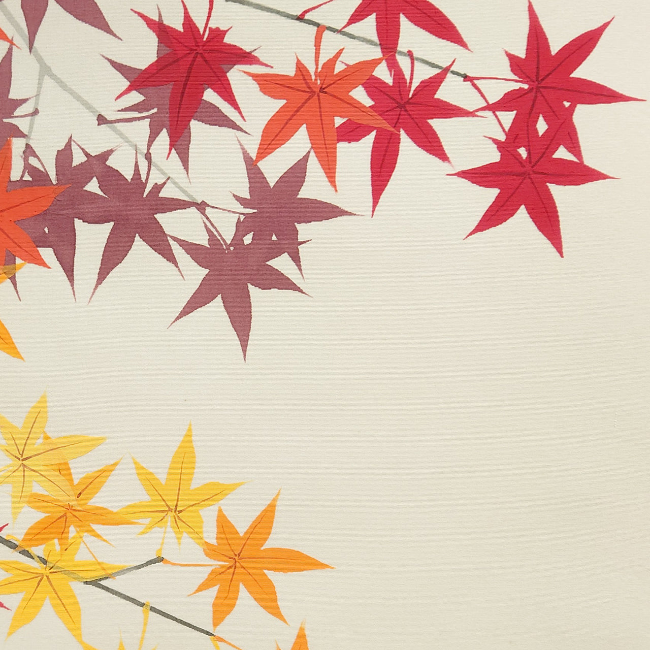 紅葉に川蝉　Red maple and a Kingfisher