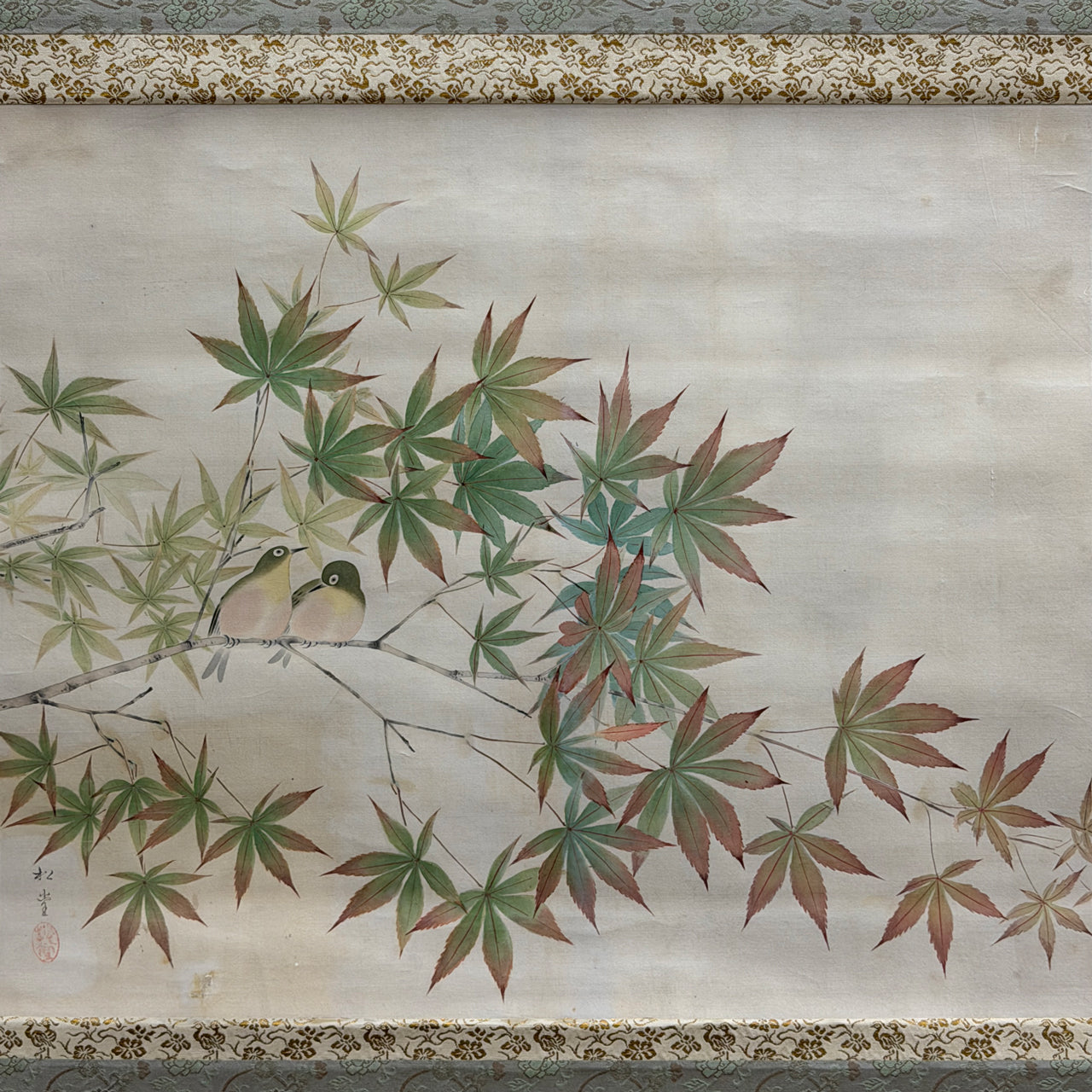 紅葉に小鳥 / Autumn Maples and Small Birds