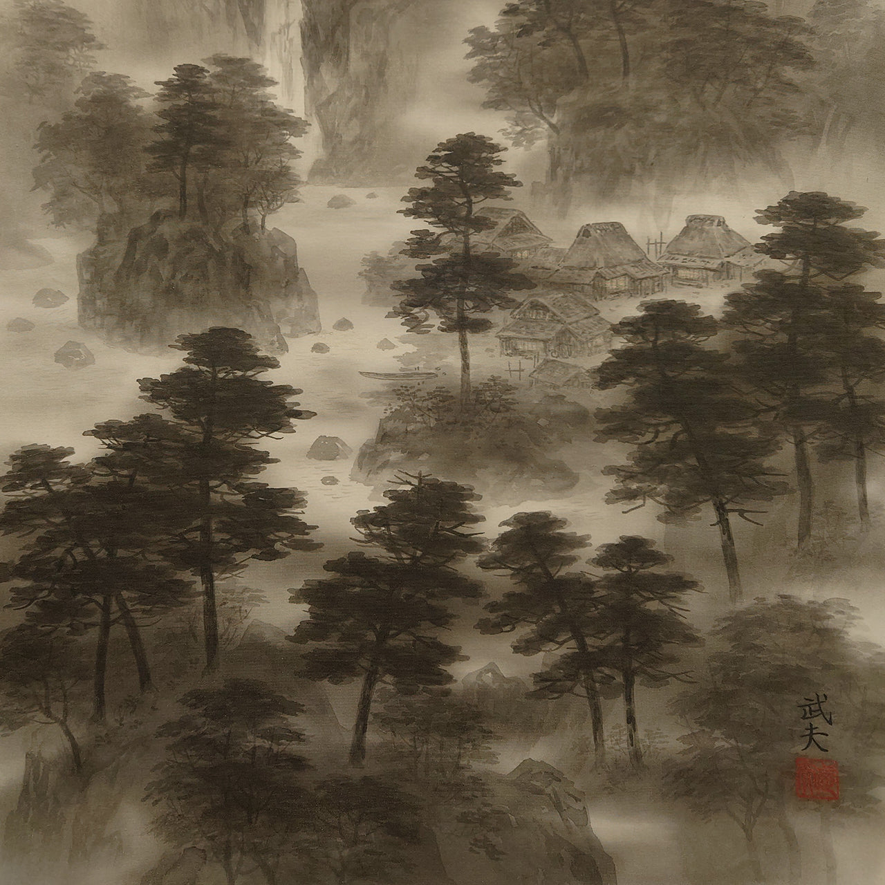 水墨山水 / Ink Monochrome Landscape / 鈴木武夫 SUZUKI Takeo