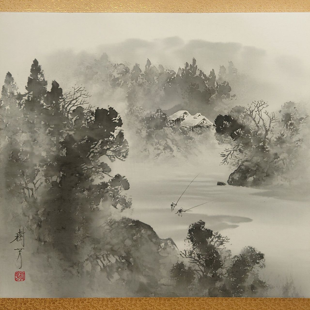 水墨山水 / Ink Monochrome Landscape / 中沢樹芳 NAKAZAWA Juhō