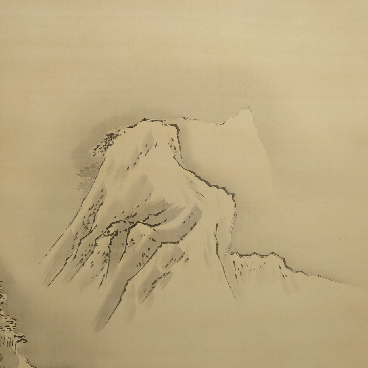 水墨山水（対幅）/ Ink Monochrome Landscape (Pair of Scrolls)