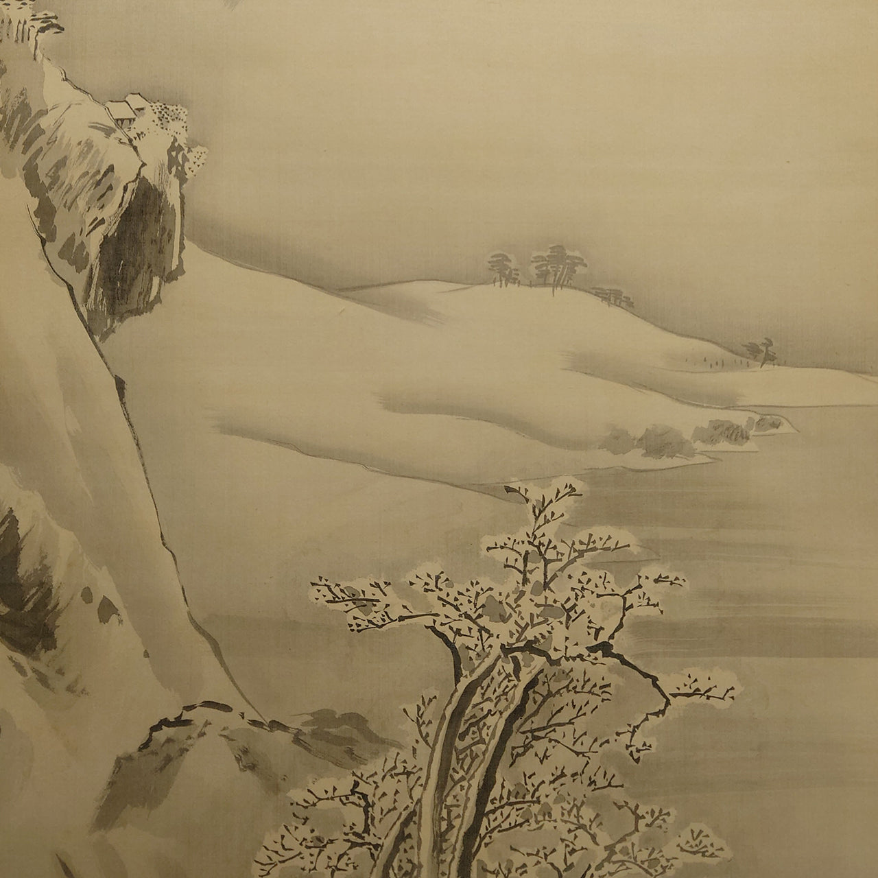 水墨山水（対幅）/ Ink Monochrome Landscape (Pair of Scrolls)