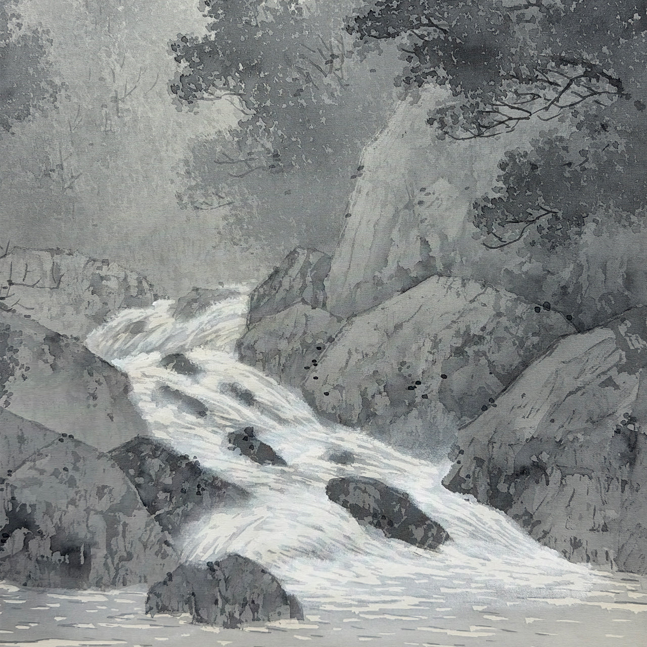 水墨山水 / Ink Monochrome Landscape / 唐沢玄堂 KARASAWA Gendō