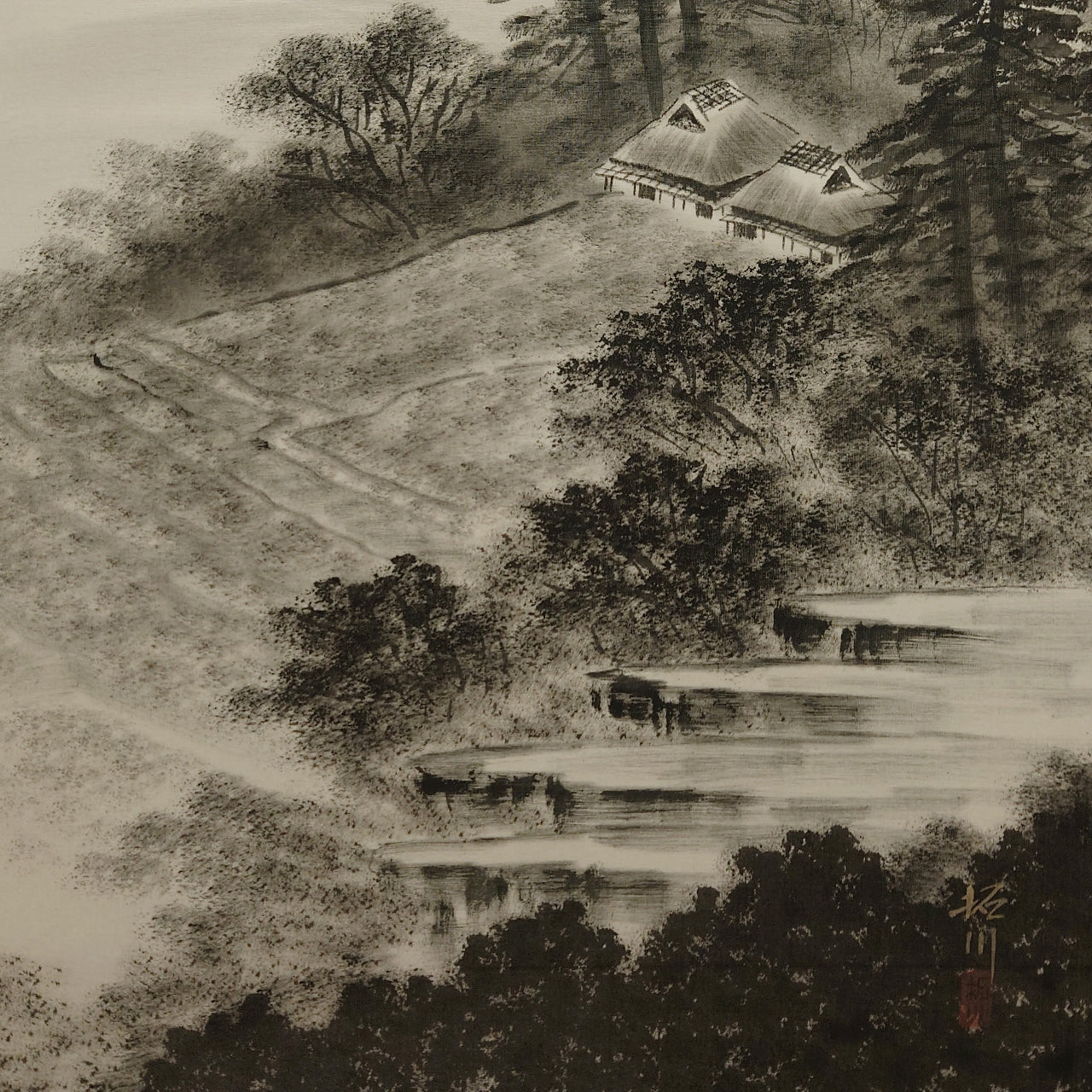 水墨山水 / Ink Monochrome Landscape / 石川拓川 ISHIKAWA Takusen