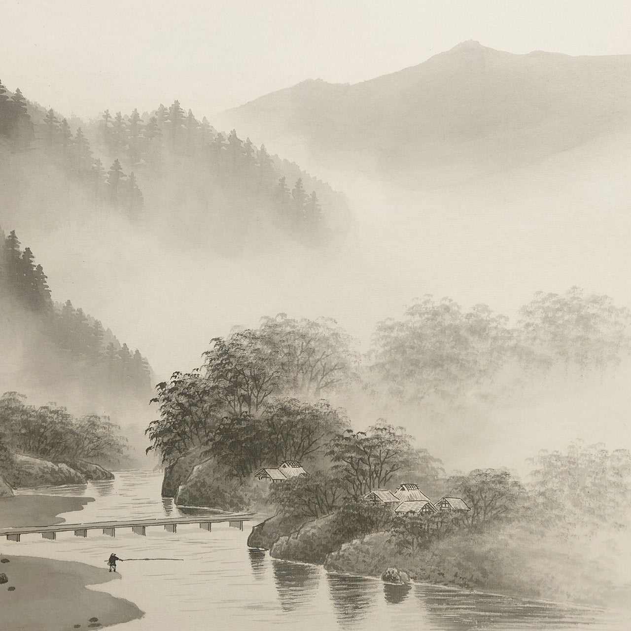 水墨山水 / Ink Monochrome Landscape / 田中松甫 TANAKA Shōho