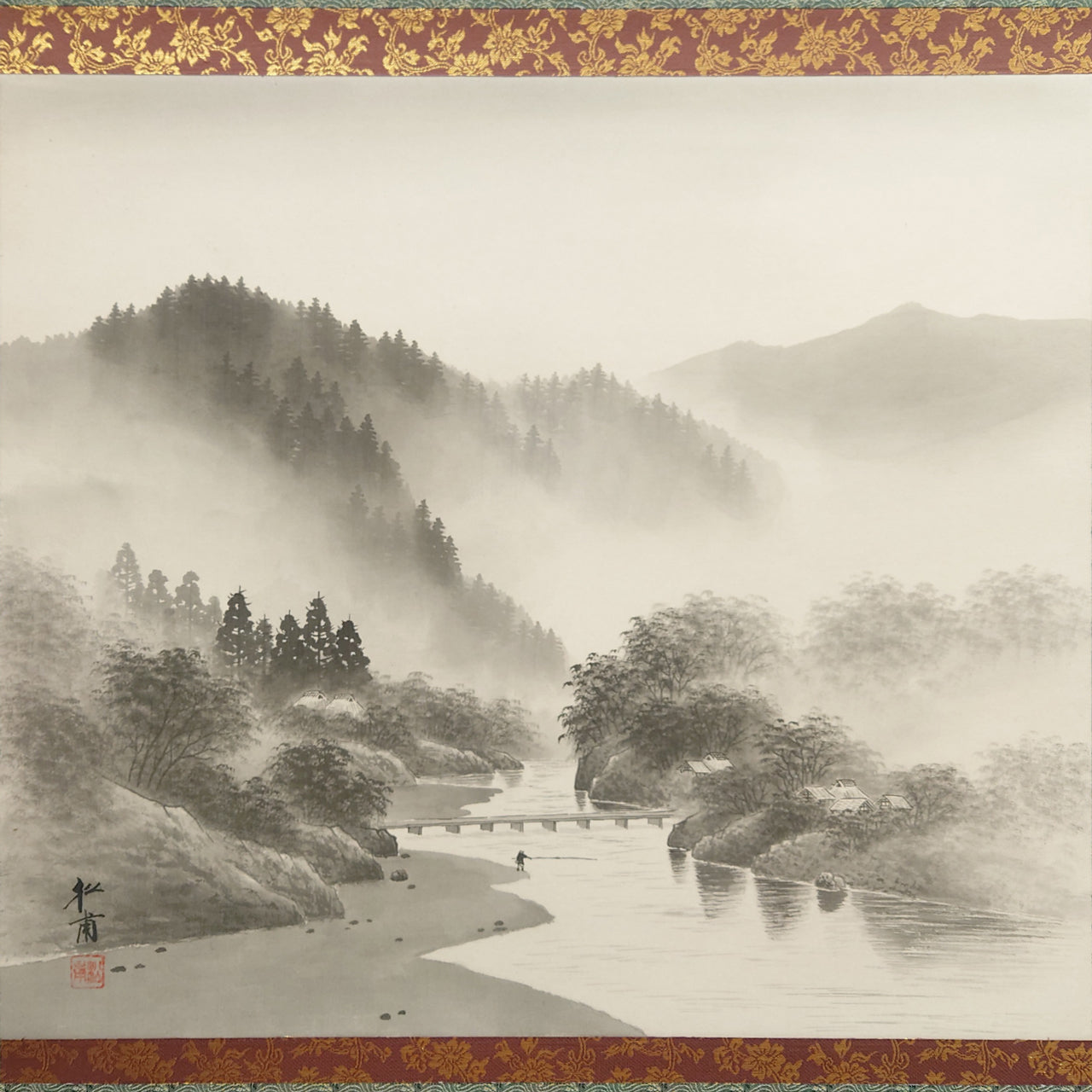 水墨山水 / Ink Monochrome Landscape / 田中松甫 TANAKA Shōho