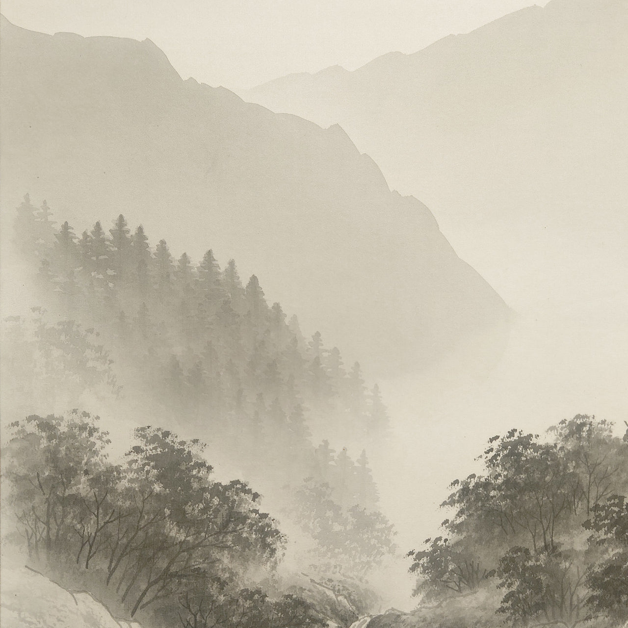 水墨山水 / Ink Monochrome Landscape / 田中松甫 TANAKA Shōho