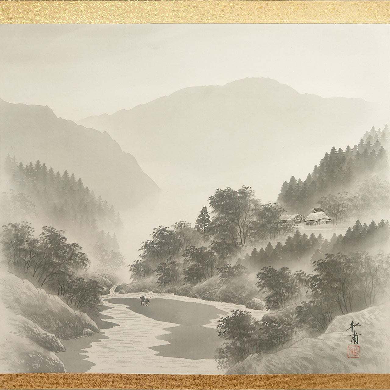 水墨山水 / Ink Monochrome Landscape / 田中松甫 TANAKA Shōho
