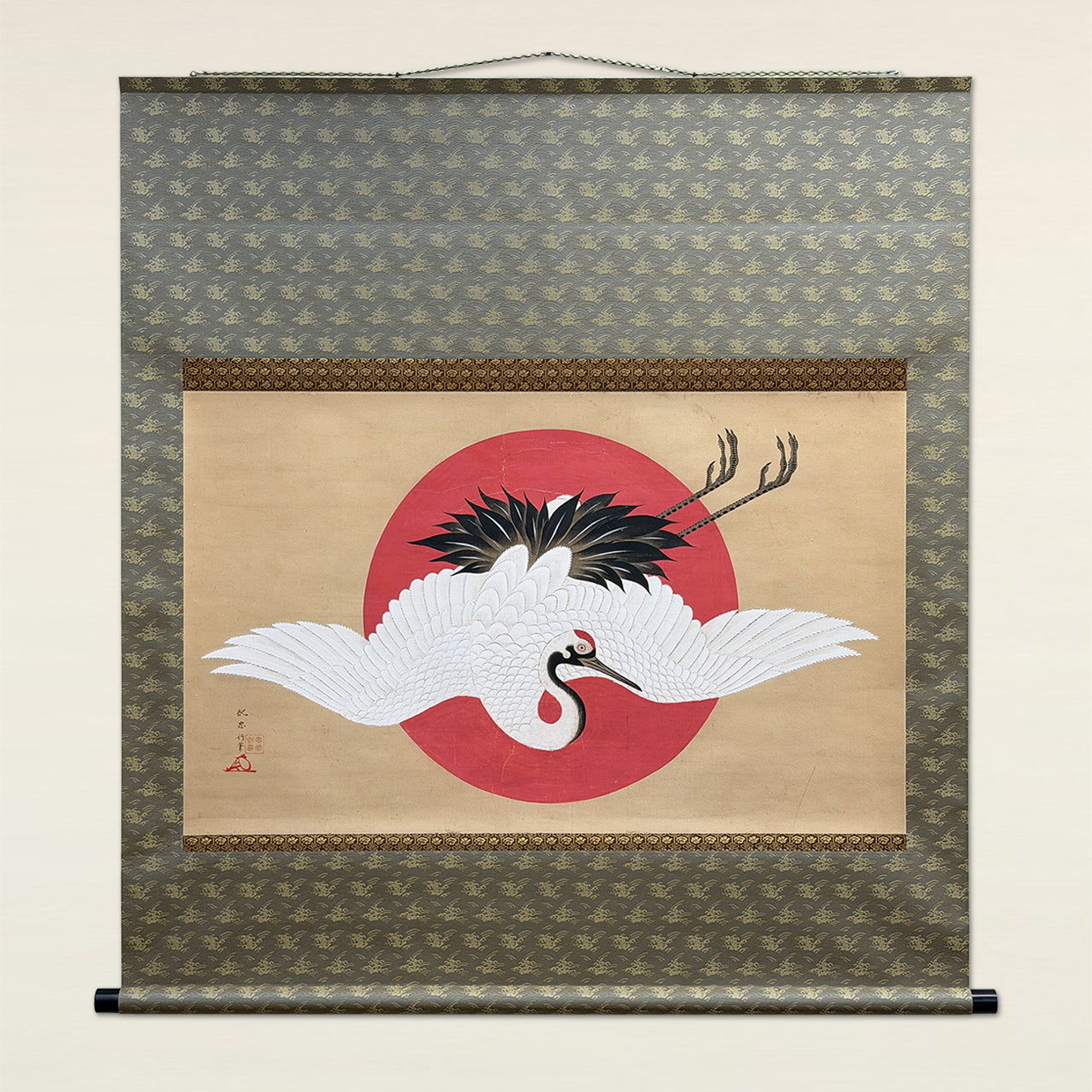 日の出鶴図 / Rising Sun and Flying Crane