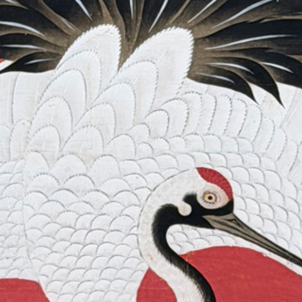 日の出鶴図 / Rising Sun and Flying Crane