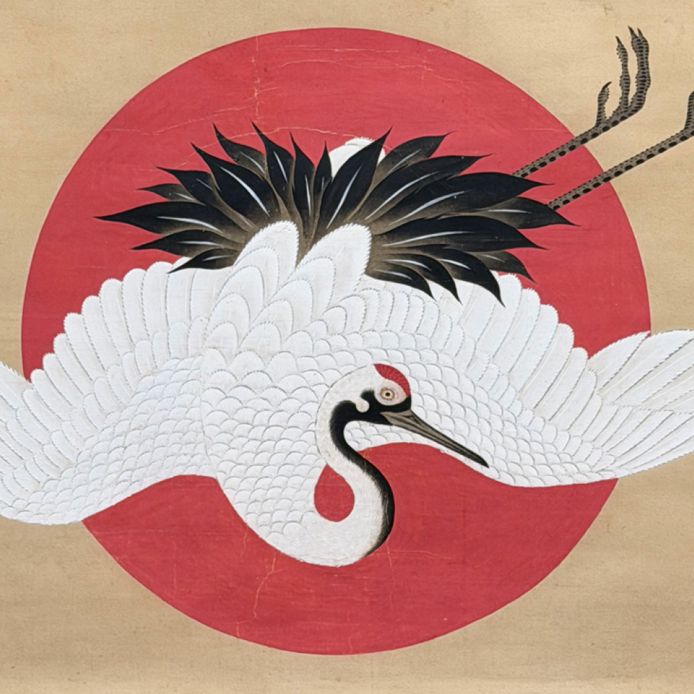 日の出鶴図 / Rising Sun and Flying Crane