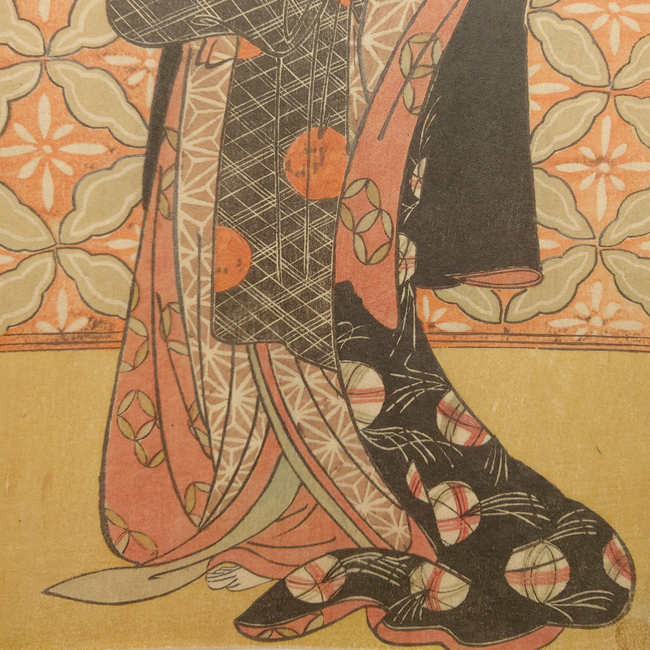 中村松江 Nakamura Riko as Richly Clad Courtesan Standing in a Room